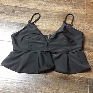 SHEIN Black Bikini Top Swim Suit ((1XL))